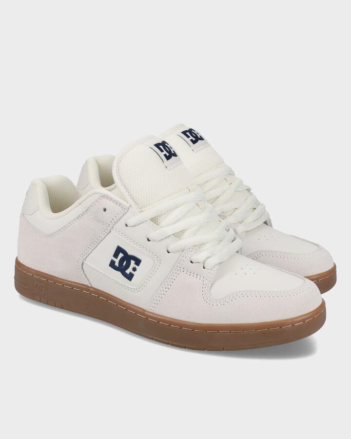 Image of Shoes. Product name - DC Shoes Mens Manteca 4 Skate Shoes Off White/Navy in Off White/Navy colour by brand - DC Shoes