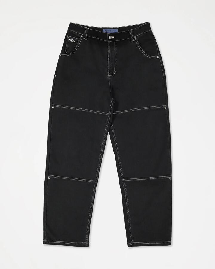 Image of Jeans. Product name - Quiksilver Mens Mercury Double Denim Jeans Black in Black colour by brand - Quiksilver