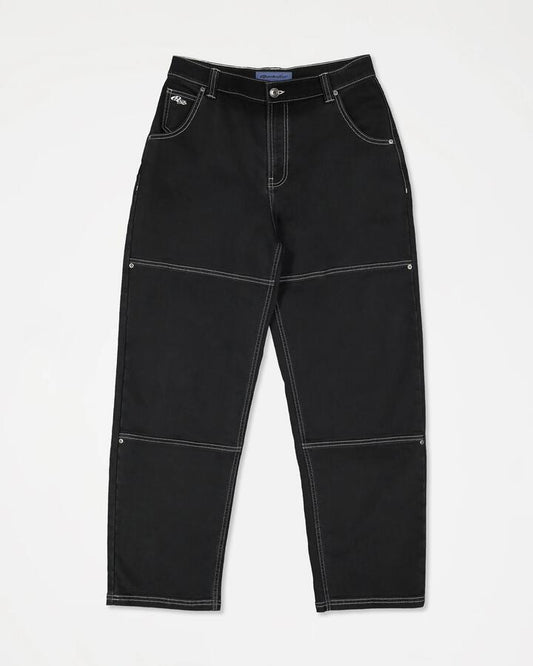 Image of Jeans. Product name - Quiksilver Mens Mercury Double Denim Jeans Black in Black colour by brand - Quiksilver