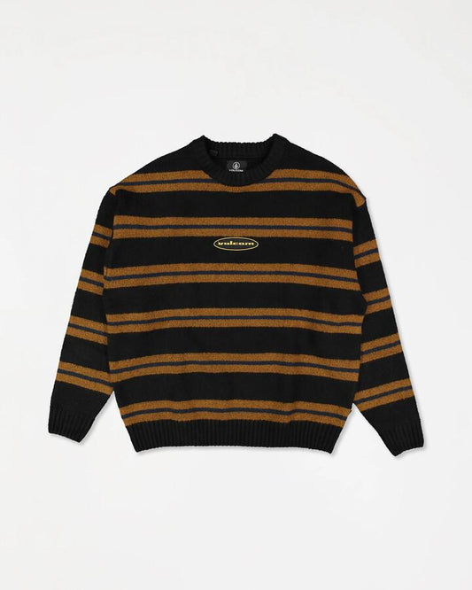 Image of Accessories. Productname: volcom - Mens Striperstand Crew Neck - Black - in Black colour by brand - volcom