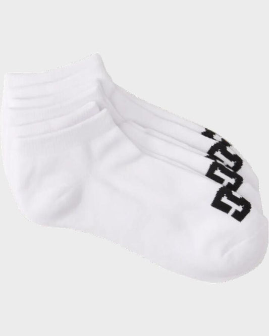 Image of Socks. Product name - DC Shoes Mens Dc 3-Pack Ankle Socks Snow White in Snow White colour by brand - DC Shoes