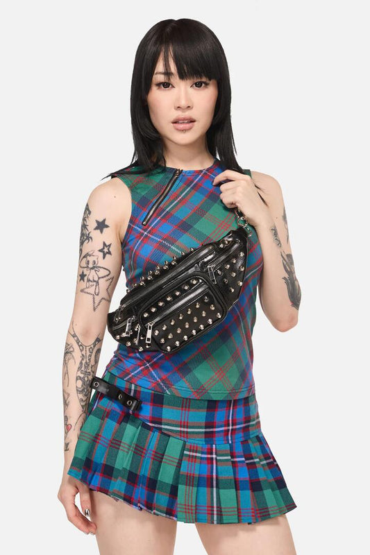 Image of Jewelry. Productname: Studded Chain Strap Bum Bag in Black colour by brand - Black Friday