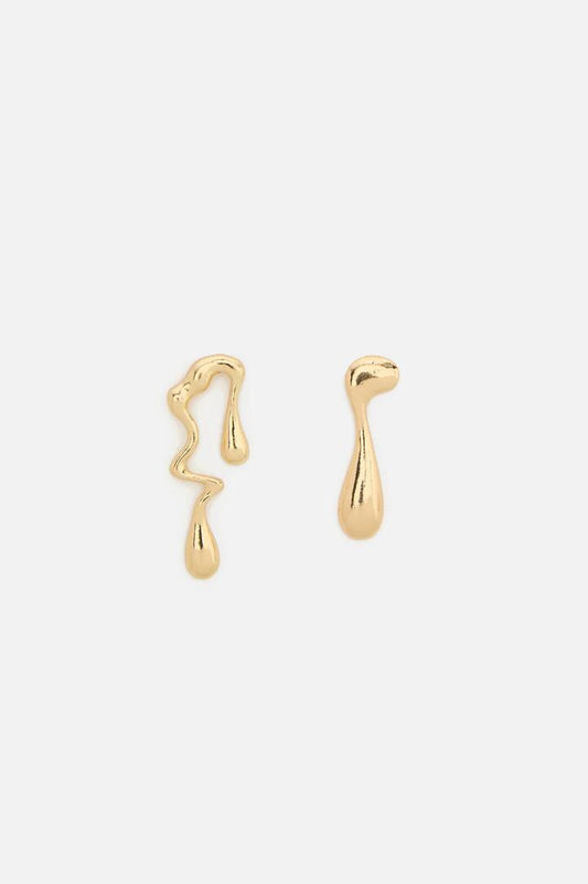 Image of Earrings. Productname: Dripping in Gold Earrings in Gold colour by brand - Dangerfield