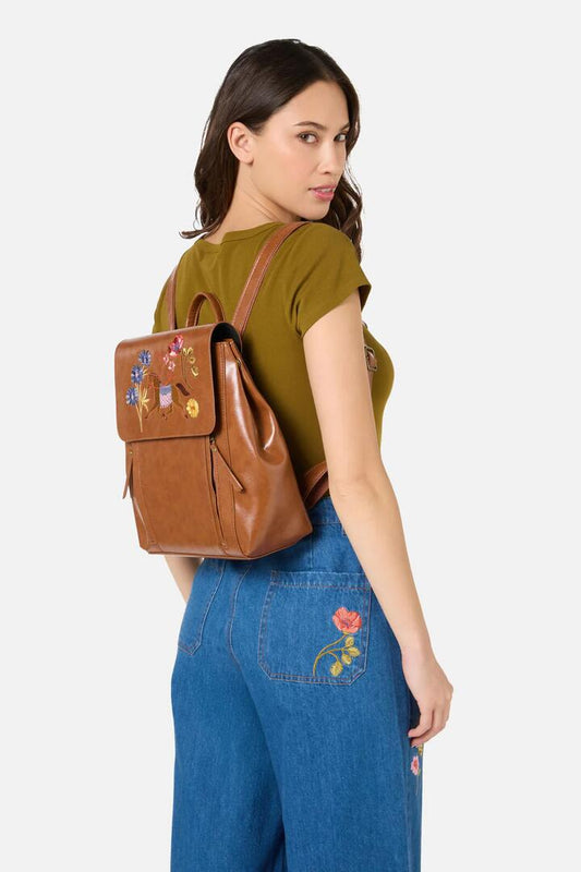 Image of Bags. Productname: Fancy Horse Embroidery Backpack in Tan colour by brand - Princess Highway