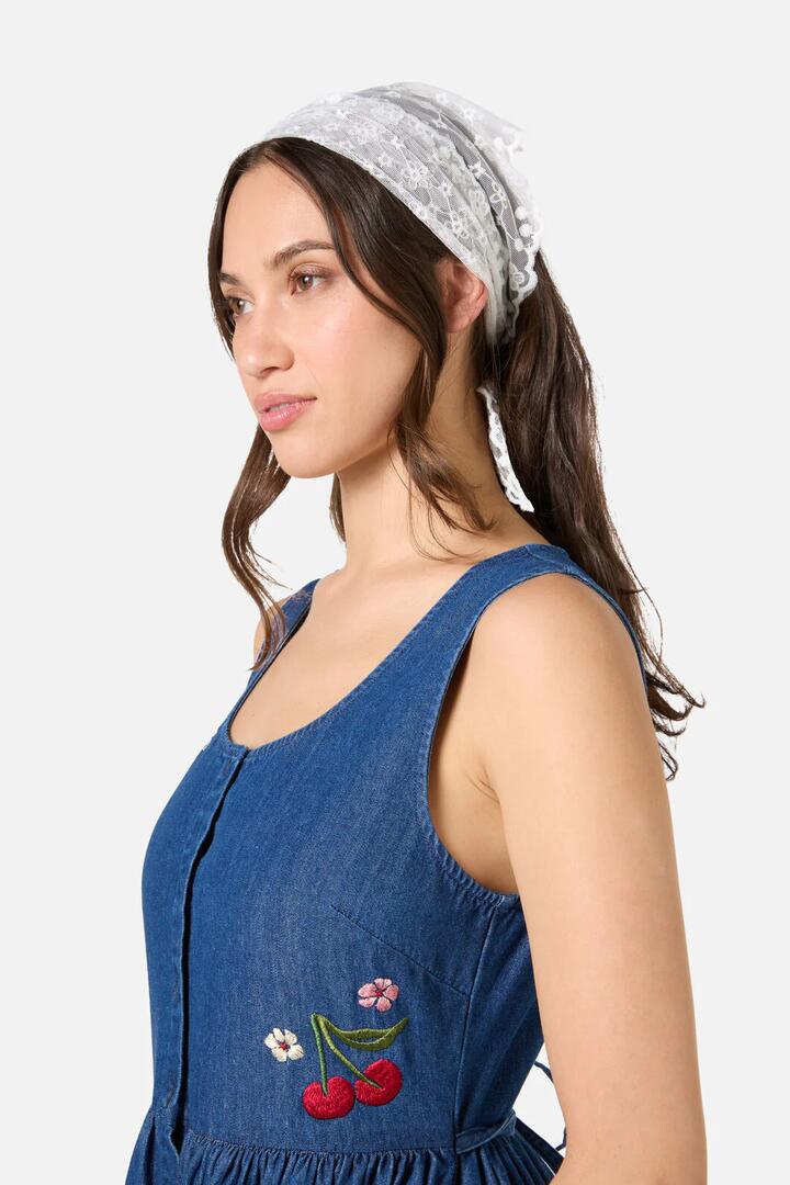 Image of Scarves & Shawls. Productname: Soft Lace Head Scarf in White colour by brand - Princess Highway