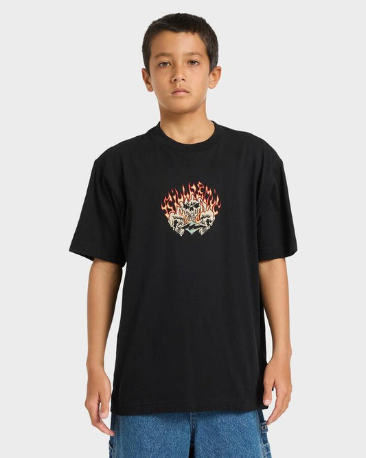 Image of T-Shirts. Productname: billabong Boys 8-16 3 Strikes T-Shirt Black - in Black colour by brand - Billabong