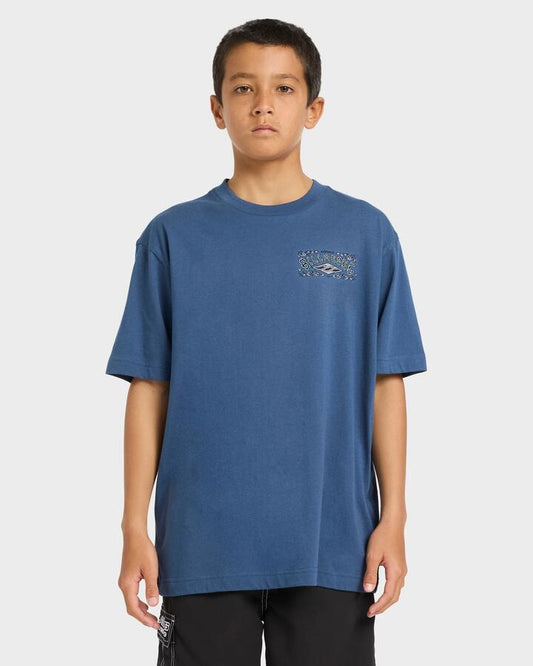 Image of T-Shirts. Product name - Billabong Boys 8-16 Heritage A T-Shirt Dark Denim in Dark Denim colour by brand - Billabong