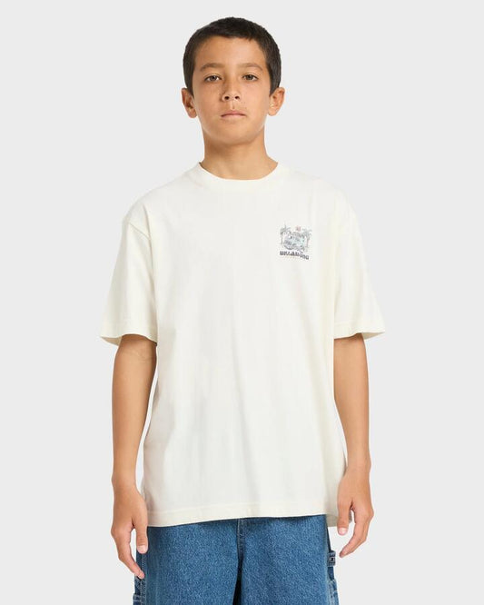 Image of T-Shirts. Product name - Billabong Boys 8-16 Rush To T-Shirt Off White in Off White colour by brand - Billabong