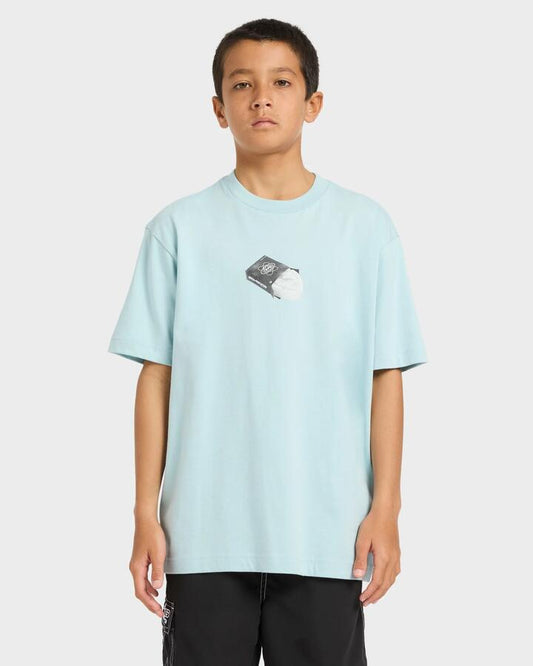 Image of T-Shirts. Productname: billabong Boys 8-16 Spec Wax S T-Shirt Sterling Blue - in Sterling Blue colour by brand - Billabong