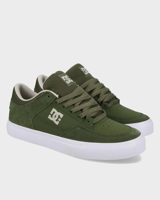 Image of Shoes. Product name - DC Shoes Mens Onyx Skate Shoes Olive/Tan in Olive/Tan colour by brand - DC Shoes