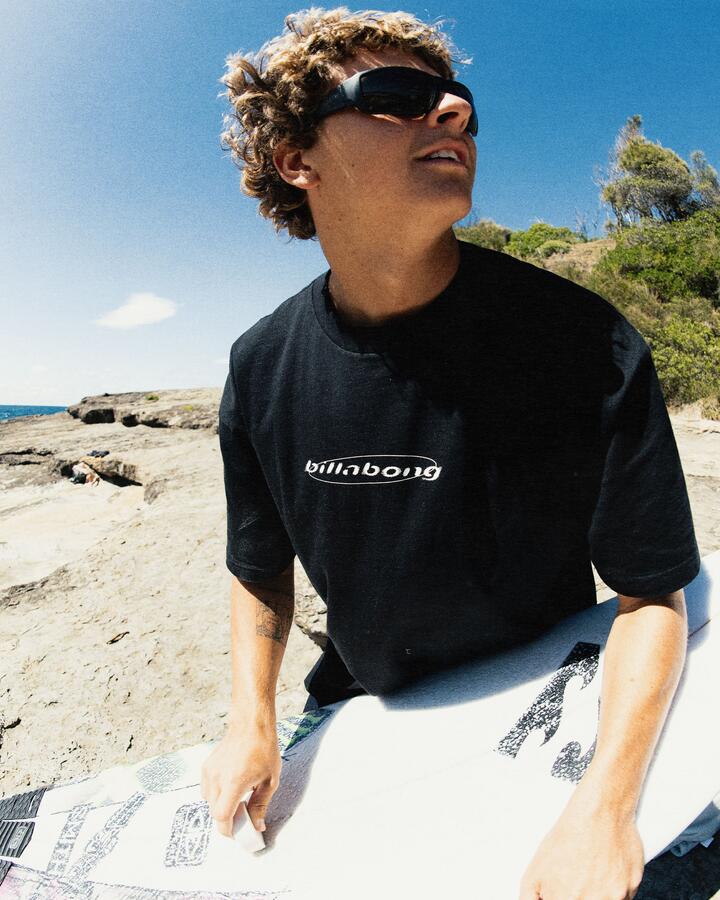 Image of T-Shirts. Product name - Billabong Mens Spec 73 Orbit T-Shirt Black in Black colour by brand - Billabong