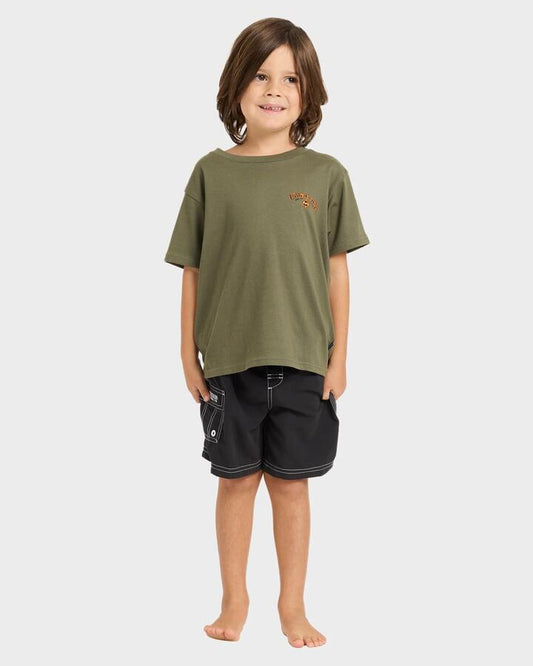 Image of T-Shirts. Product name - Billabong Toddlers Spec 73 T-Shirt Cypress Green in Cypress Green colour by brand - Billabong