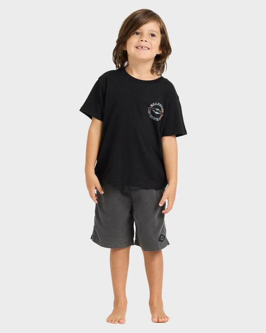 Image of T-Shirts. Product name - Billabong Toddlers Hollow T-Shirt Black in Black colour by brand - Billabong