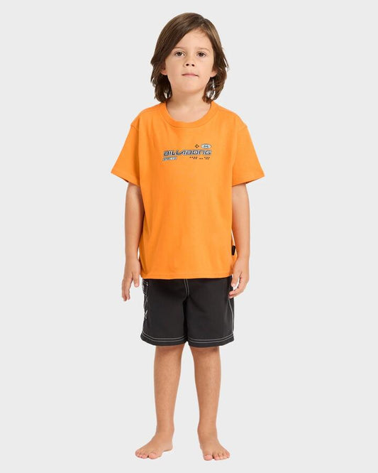 Image of T-Shirts. Product name - Billabong Toddlers Spec 73 T-Shirt Dusty Orange in Dusty Orange colour by brand - Billabong