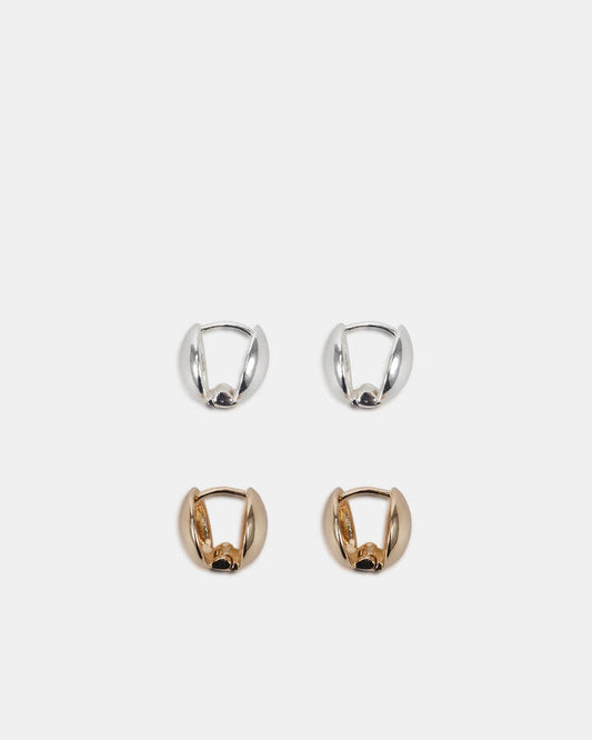 Image of Earrings. Productname: Earring - Daegu Pack: Silver/gold - Women's Earrings in Silver/Gold colour by brand - Novo