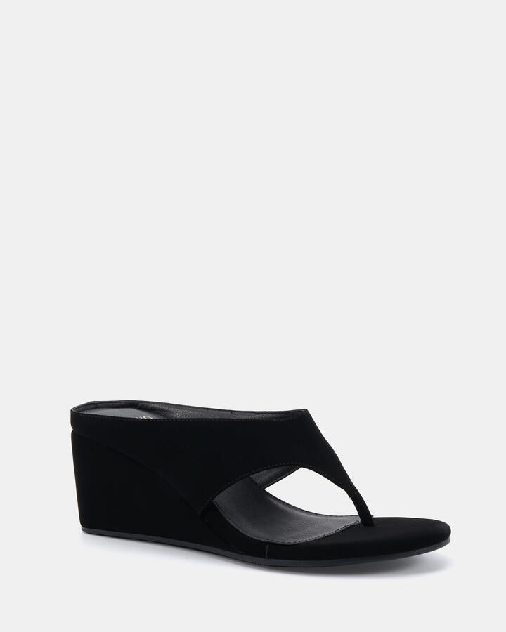 Image of Boots. Productname: Bibi: Black Nubuck - Women's Wedge in Black Nubuck colour by brand - Novo
