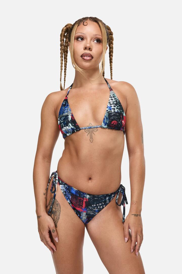 Image of Swimwear. Productname: Ready To Rot Bikini TopÂ in Multi colour by brand - Dangerfield