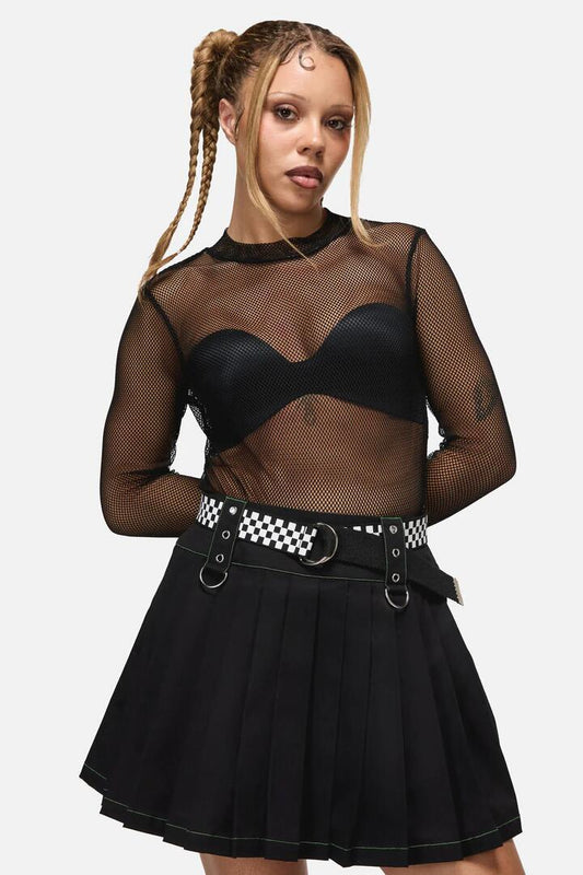 Image of Accessories. Productname: Black Racing Squares Canvas Belt in Black colour by brand - Dangerfield