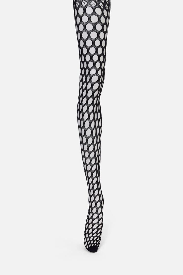 Image of Lingerie. Productname: Holey Moley Tights in Black colour by brand - Dangerfield