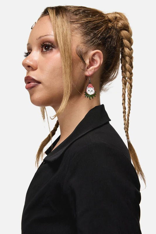 Image of Earrings. Productname: Strawberry Cat Earrings in Multi colour by brand - Dangerfield