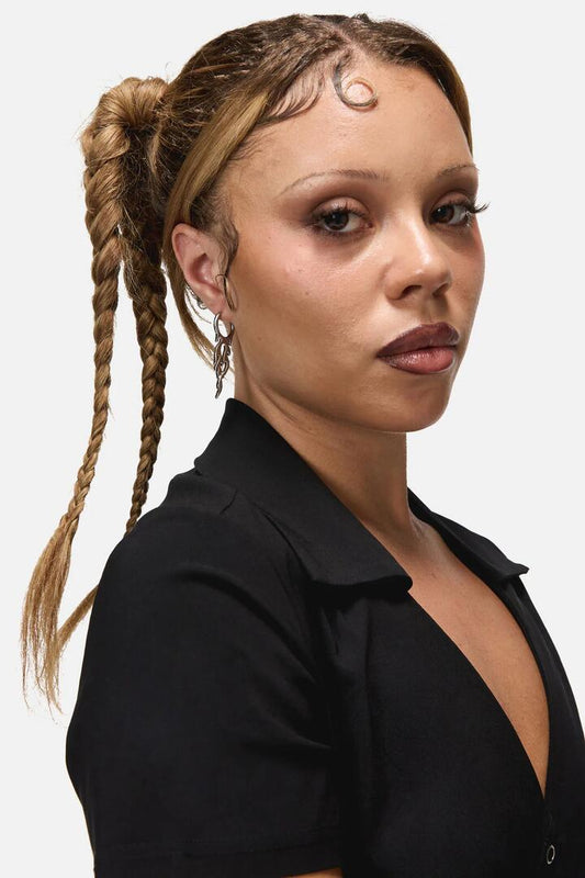 Image of Earrings. Productname: Flame Sleeper Earrings in Silver colour by brand - Dangerfield