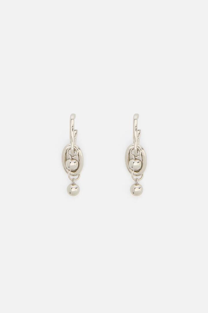 Image of Earrings. Productname: Chunky Bobble Earrings in Silver colour by brand - Dangerfield