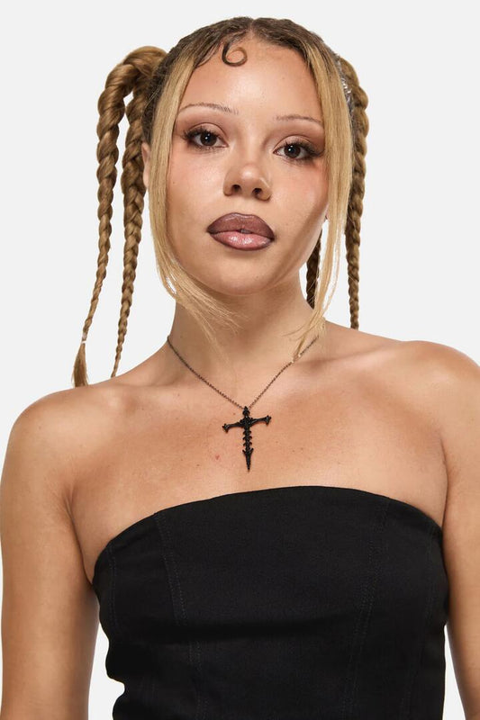 Image of Charms. Productname: Boney Cross Pendant in Black colour by brand - Black Friday