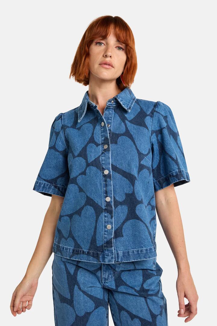 Image of Jeans. Productname: Heartbeat Denim Shirt in Denim colour by brand - Gorman