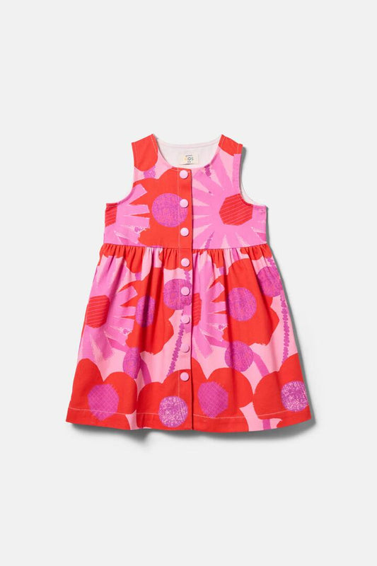 Image of Dresses. Product name - Riso Floral Kids Dress in Pink colour by brand - Gorman