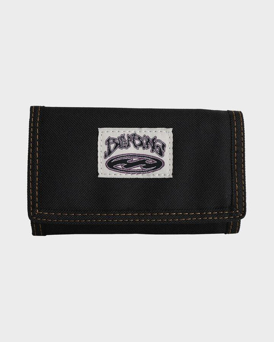 Image of Wallets & Money Clips. Product name - Billabong Mens Atom Tri-Fold Wallet Black in Black colour by brand - Billabong