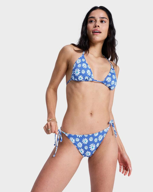 Image of Swimwear. Productname: roxy - Womens Printed Essentials Tie Side Classic Bikini Bottom - Dutch Blue Flower Soul Small - in Dutch Blue Flower Soul Small colour by brand - roxy