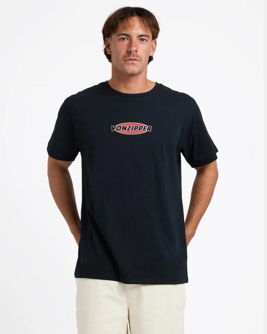 Image of T-Shirts. Productname: von Zipper Mens Lightyear T-Shirt Black - in Black colour by brand - von Zipper