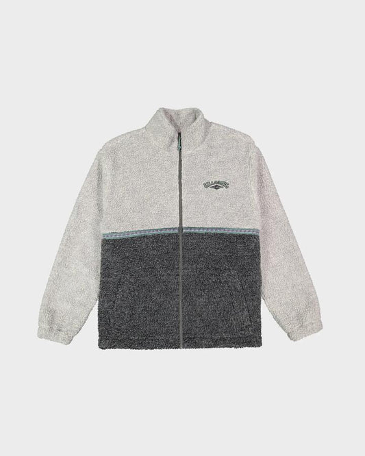 Image of a model wearing Outerwear. Product name - Billabong Boys 8-16 Tombstone Mock Neck Sweater Oatmeal Heather in Oatmeal Heather colour by brand - Billabong