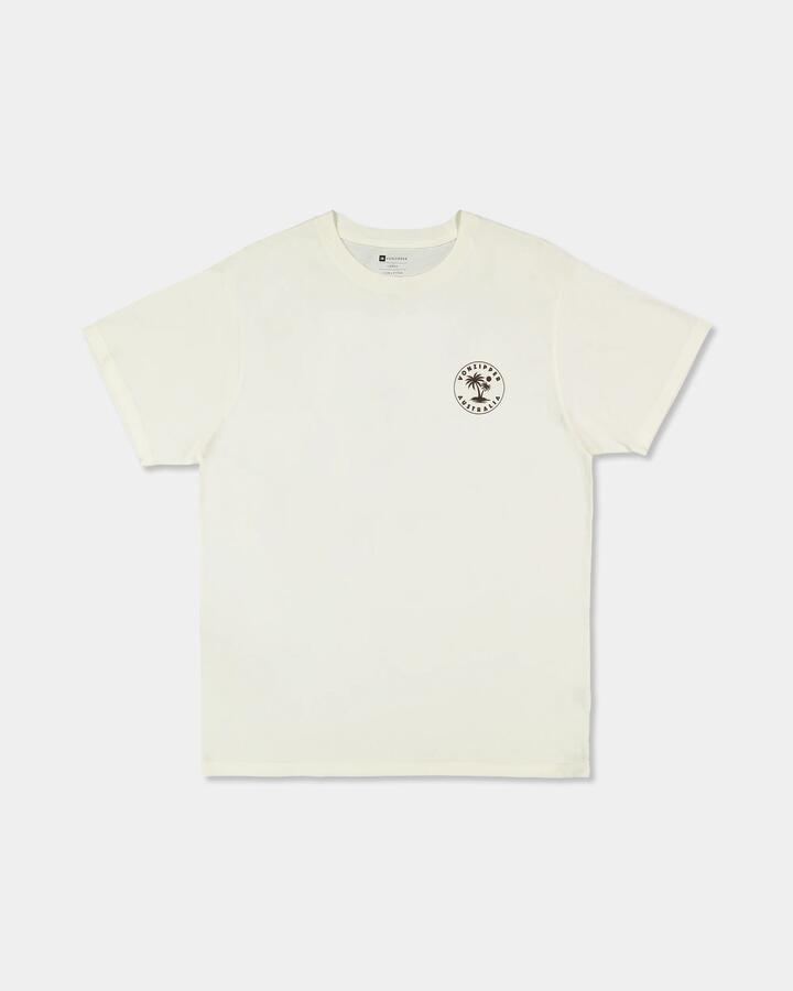 Image of T-Shirts. Product name - Von Zipper Mens Frontier T-Shirt Ivory in Ivory colour by brand - Von Zipper