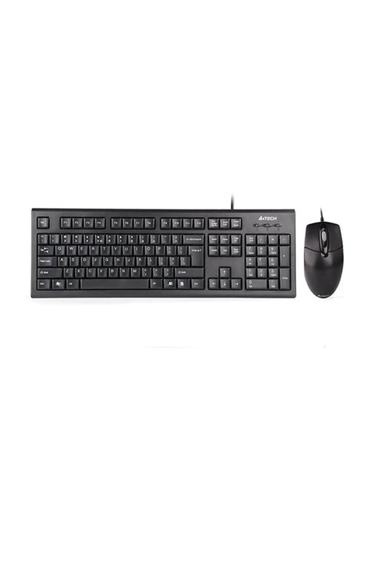 Image of Electronics Accessories. Productname: A4Tech KR-8572S Black Full-Size Silent Comfort Keyboard & Mouse Combo in Black colour by brand - A4Tech
