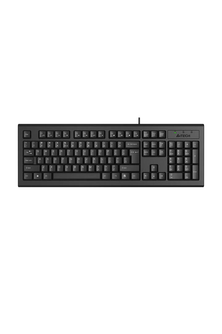 Image of Electronics Accessories. Productname: A4Tech KR-85 Black Full-Size Comfort FN Multimedia Wired Keyboard in Black colour by brand - A4Tech