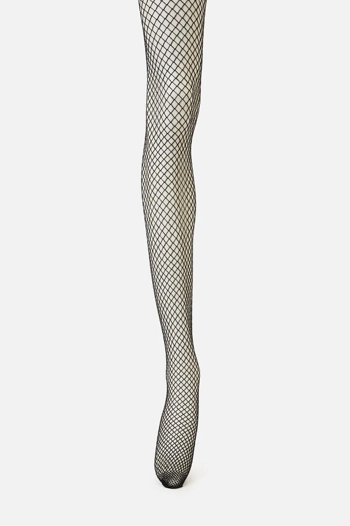 Image of Lingerie. Productname: Silver Glitter Fishnets in Black colour by brand - Dangerfield