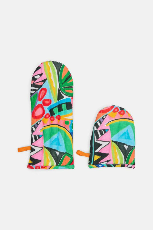 Image of Kitchen & Dining. Productname: Zebra Concepts Oven Mitt Set in Print colour by brand - Gorman