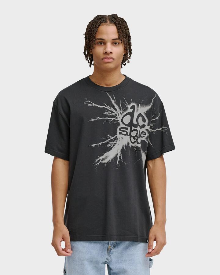 Image of T-Shirts. Product name - DC Shoes Mens Strike Twice T-Shirt Black in Black colour by brand - DC Shoes