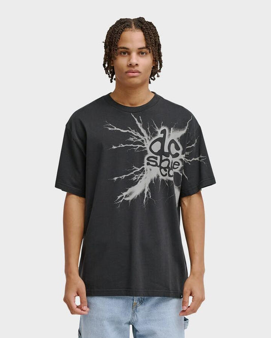 Image of T-Shirts. Product name - DC Shoes Mens Strike Twice T-Shirt Black in Black colour by brand - DC Shoes