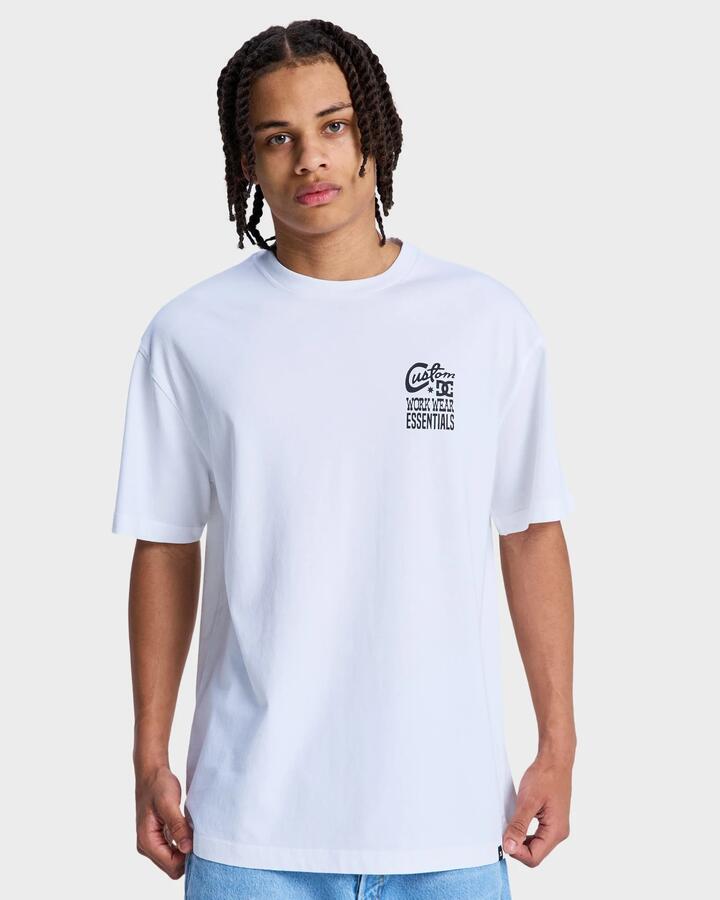 Image of T-Shirts. Product name - DC Shoes Mens Short Sleeve T-Shirt White in White colour by brand - DC Shoes