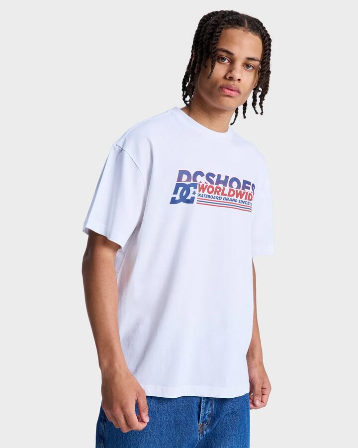Image of T-Shirts. Product name - DC Shoes Mens Queltra T-Shirt White in White colour by brand - DC Shoes
