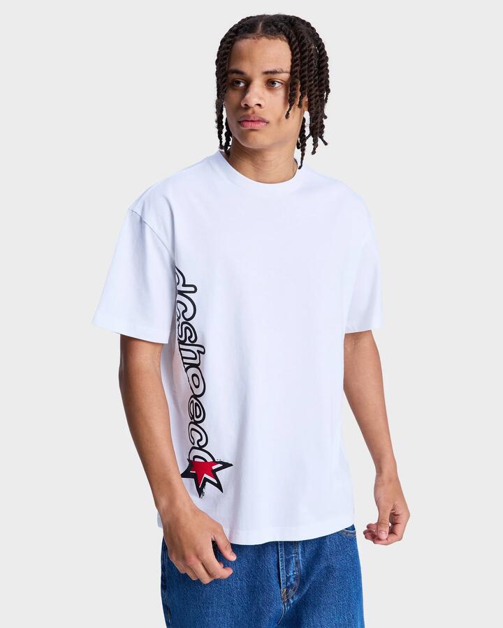 Image of T-Shirts. Product name - DC Shoes Mens Shockside T-Shirt White in White colour by brand - DC Shoes