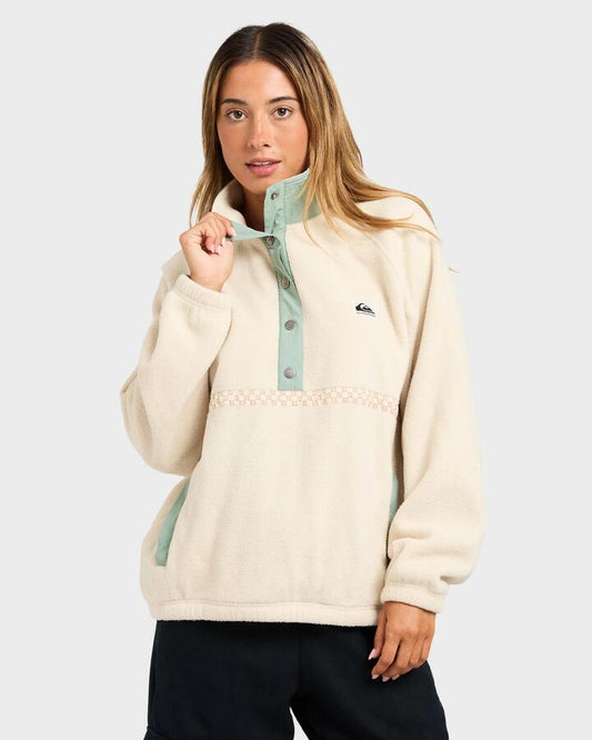 Image of Accessories. Product name - Quiksilver Womens Compass Sherpa Sandshell in Sandshell colour by brand - Quiksilver