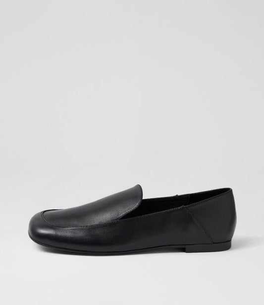 Image of Flats. Productname: Cammie Black Leather Loafers in Black colour by brand - MOLLINI