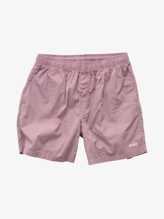 Image of a model wearing Shorts. Productname: S-Double Poplin Coast Boxer Shorts in Mauve colour by brand - S-Double