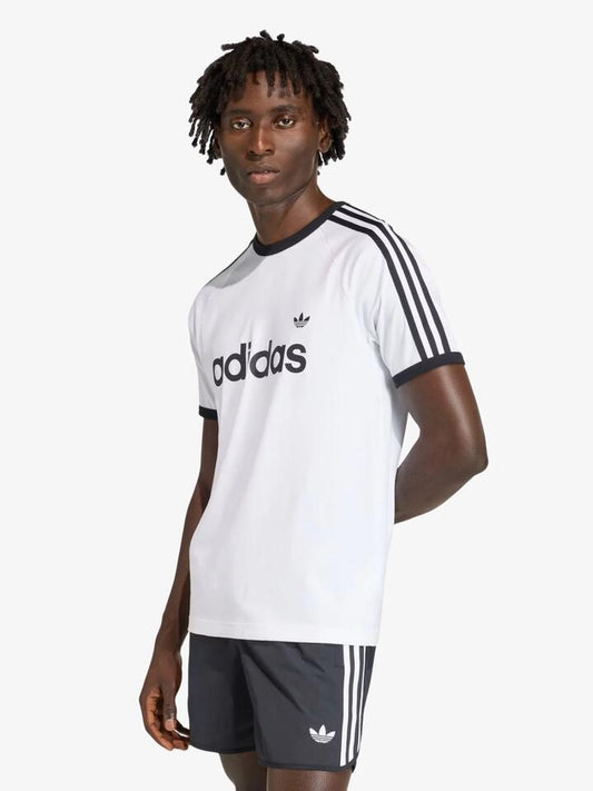 Image of T-Shirts. Productname: Adidas 3-Stripes Slim Ringer Tee in White colour by brand - Adidas