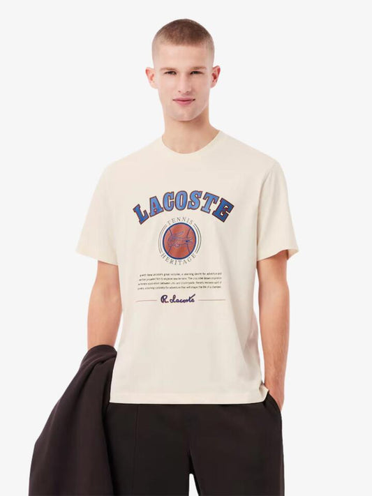 Image of Shirts. Productname: Lacoste Sport Heritage Graphic Tshirt in Lapland colour by brand - Lacoste