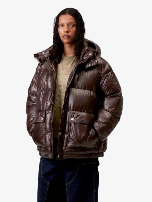 Image of a model wearing Outerwear. Productname: Carhartt Wip Benson Jacket in Palisander colour by brand - Carhartt Wip
