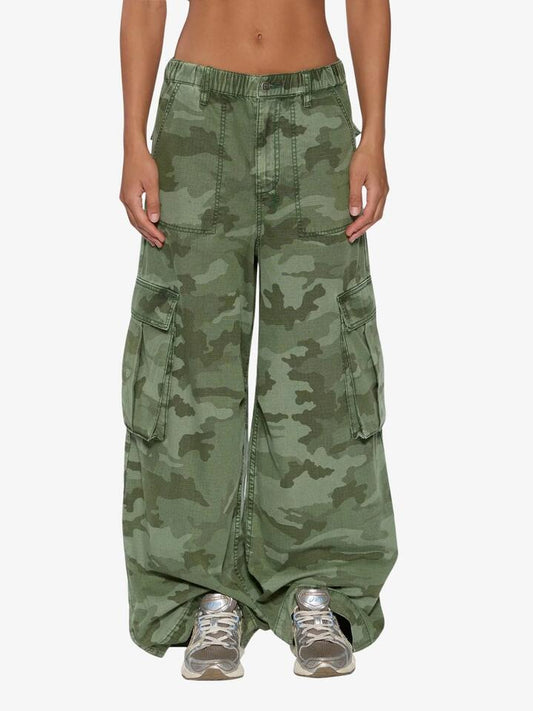Image of a model wearing Pants. Productname: Ksubi Ksuper Cargo Pant Hash Camo in Green colour by brand - Ksubi